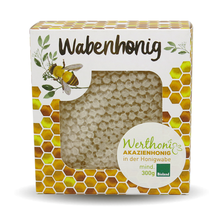 Akazien-Wabenhonig<sub>in der Naturwabe</sub> 1 Wabenhonig