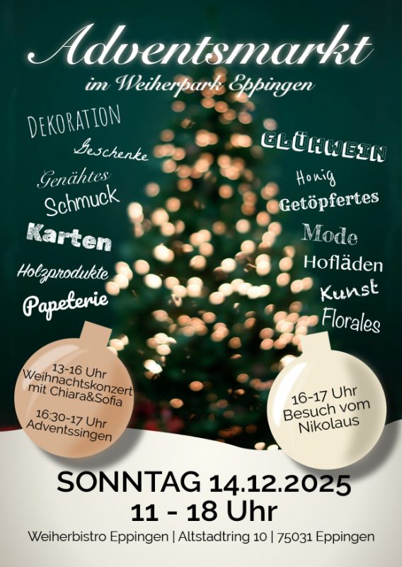 Adventsmarkt in Eppingen am Weiher 2 Flyer2025