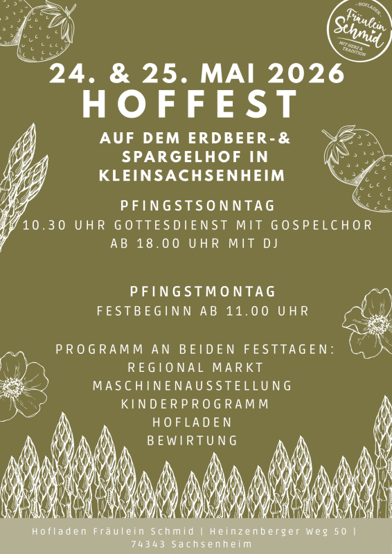 Treffe uns am 24. & 25. Mai beim Hoffest 2 Hoffest 2026 Plakat